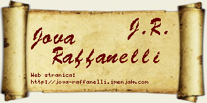 Jova Raffanelli vizit kartica